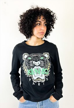 Vintage y2k tiger black sweatshirt 