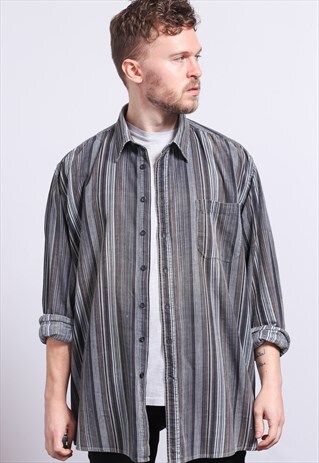 VINTAGE CORDUROY STRIPED SHIRT