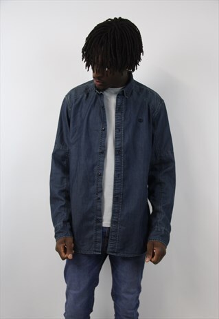 VINTAGE TIMBERLAND DARK DENIM SHIRT