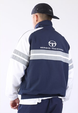 VINTAGE MENS SERGIO TACCHINI TRACK SUIT LOGO JACKET