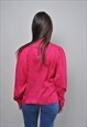80S PUFF SLEEVE BLOUSE, VINTAGE PINK EVENING SHIRT