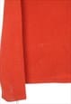 EDDIE BAUER - ORANGE EMBROIDERED QUARTER ZIP JUMPER - XLARGE