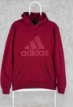 Adidas Hoodie Red Pullover Men's Small