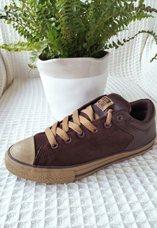 RETRO BROWN LEATHER ALL STAR CONVERSE UK5.5