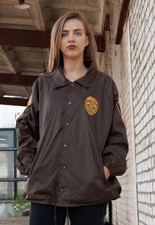 VINTAGE RETRO GREEN ARMY BOMBER RAIN JACKET