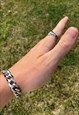 MENS CHUNKY CUBAN CHAIN BRACELET 11MM SILVER
