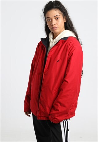 90S NAUTICA REVERSIBLE FLEECE-LINED JACKET
