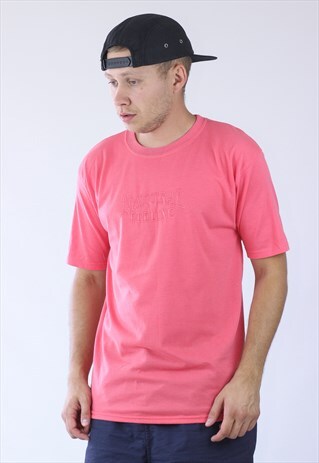 90S VINTAGE MENS NATURAL FEELING LOGO T-SHIRT