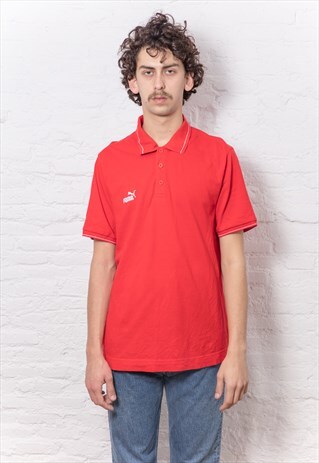 RED PUMA POLO SHIRT