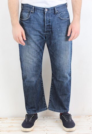 501 Vintage Mens W38 L30 Regular Straight Jeans Denim Pants