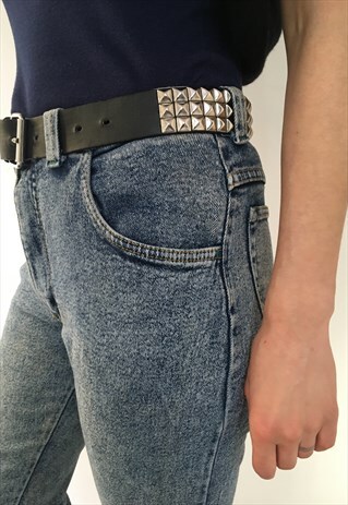 VINTAGE 90' UNIQUE BEAUTIFUL FAKE LEATHER WITH STUDS BELT