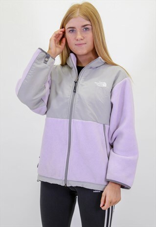 VINTAGE THE NORTH FACE FLEECE SWEATSHIRT JACKET IN PINK S