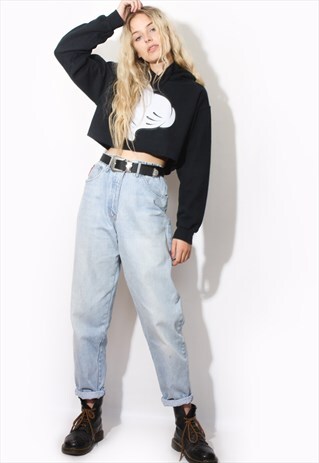 VINTAGE DISNEY CROPPED SWEATSHIRT HOODIE Y2K