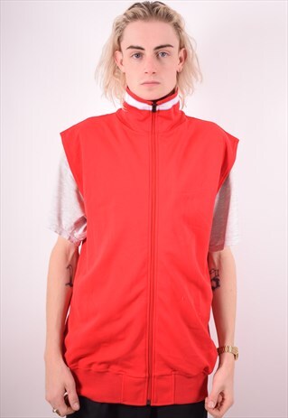 KAPPA MENS VINTAGE GILET XXL RED 90S