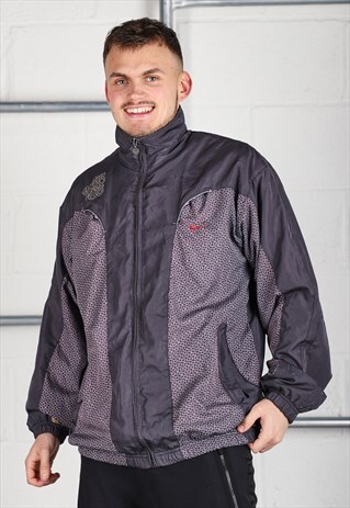 Vintage Nike Jacket in Grey Windbreaker Rain Coat XL