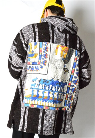 REWORKED VINTAGE 80S BROWN FESTIVAL BAJA HOODIE