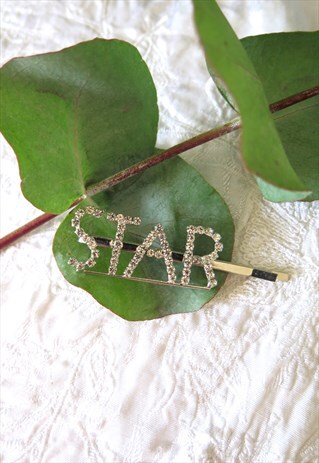 STAR SILVER DIAMANTE HAIR CLIP