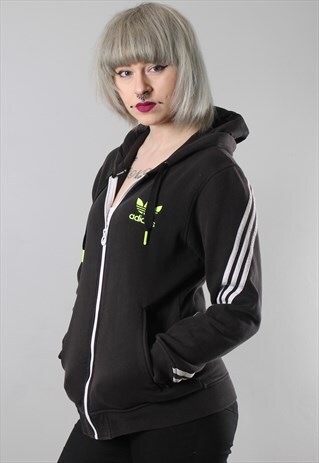 VINTAGE ADIDAS ZIP UP HOODIE SMALL
