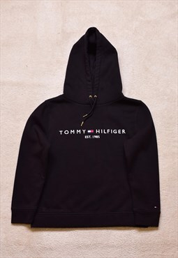 Tommy Hilfiger Black Spell Out Embroidered Hoodie