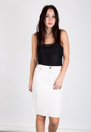 VINTAGE 90S FENDISSIME DENIM SKIRT
