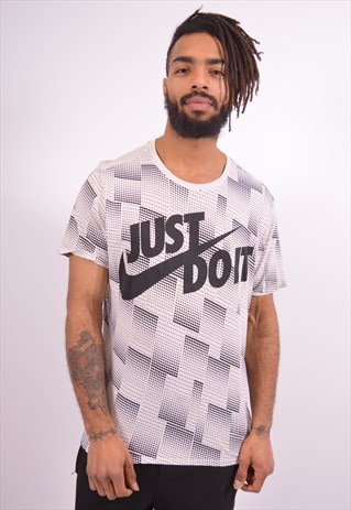 NIKE MENS VINTAGE T-SHIRT TOP LARGE WHITE 90S