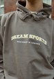 HOODIE IN MOCHA BROWN WITH DREAM SPORTS EMBROIDERY