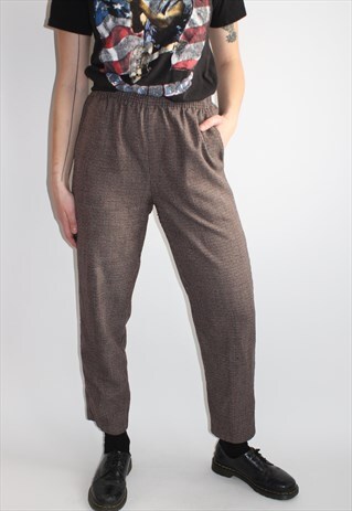 VINTAGE TWEED TARTAN TROUSER PANTS
