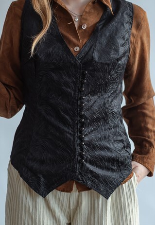 VINTAGE 70S FUNKY GOTHIC GILET