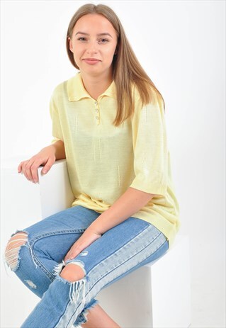 VINTAGE 80'S BLOUSE IN YELLOW