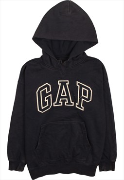 Vintage 90's Gap Hoodie Spellout Pullover Navy Blue XLarge