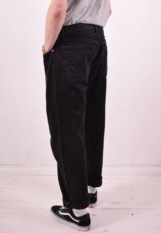 LEVI'S 614 MENS VINTAGE JEANS W34 L30 BLACK 90S