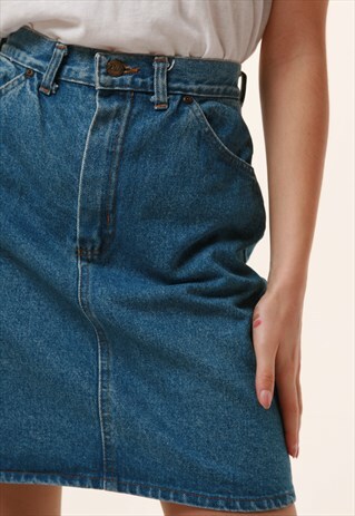 90S VINTAGE RIFLE HIGH WAISTED DENIM PENCIL SKIRT 1175