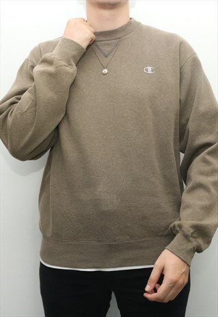 brown champion sweater