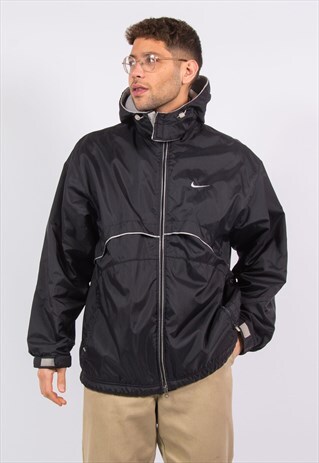 90'S NIKE HOODED JACKET FLEECE LINED