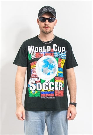 WORLD CUP 1994 T-SHIRT MUNDIAL VINTAGE GRAPHIC TOP L