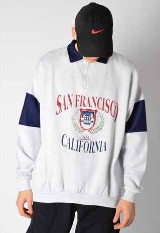 VINTAGE 80S GREY SAN FRANCISCO CALIFORNIA SWEATSHIRT