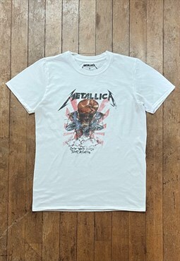 Metallica White Print T - Shirt