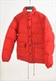 Vintage 90s puffer jacket in red