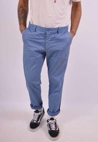 VINTAGE LACOSTE CHINO TROUSERS BLUE
