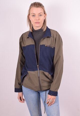WOMENS VINTAGE JACKET LARGE NAVY BLUE 90S