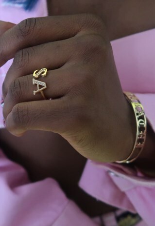 CRYSTAL INITIAL PERSONALISED RING