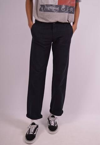 CALVIN KLEIN MENS VINTAGE TROUSERS W29 L34 NAVY BLUE 90S