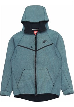 Vintage 90's Nike Hoodie Track suit top Zip Up Turquoise