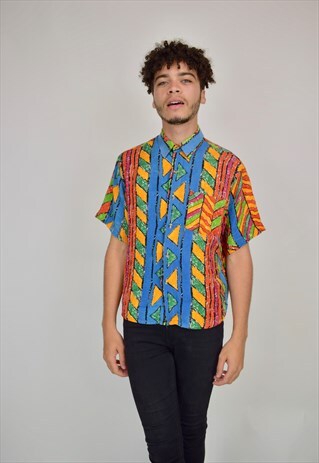 VINTAGE 90'S PATTERNED HAWAIIAN SHIRT