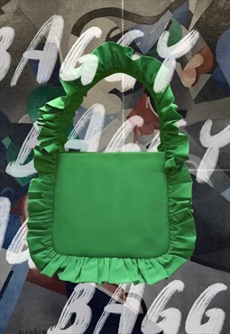 Jade Green Debabevoir Ruffle Bag