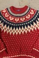VINTAGE WOOLRICH KNITTED JUMPER PATTERNED CHUNKY SWEATER 