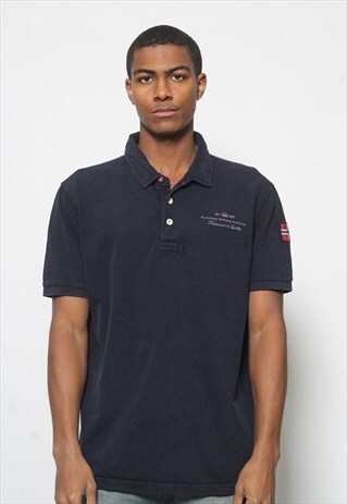 VINTAGE NAPAPIJRI POLO T-SHIRT BLACK