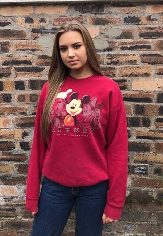 VINTAGE DISNEY MICKEY MOUSE PRINT UNISEX JUMPER / SWEATSHIRT