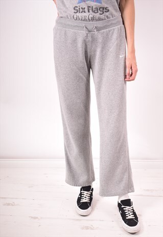 NIKE WOMENS VINTAGE TRACKSUIT TROUSERS MEDIUM GREY 90S