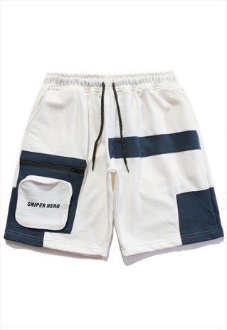 CONTRAST MULTI-POCKET CARGO SHORTS